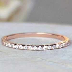 🆕️Sz9 Rose Gold Elegant Minimalist Promise Ring